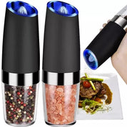 Elektriska Salt- och Pepparkvarnar med LED och Keramisk Malning - 2-Pack