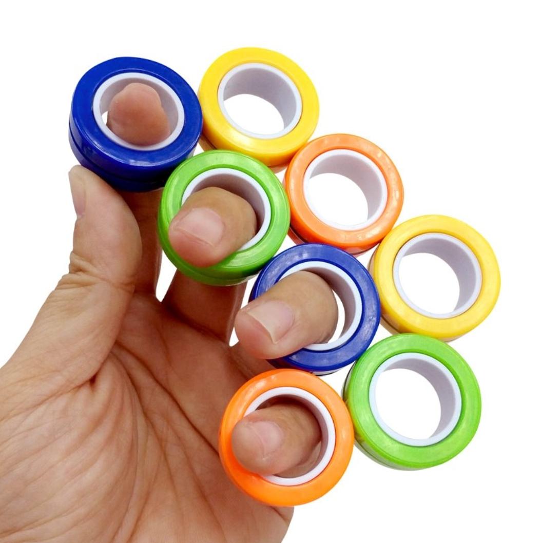3-Pack - Magnetiska Ringar / Fidget Toys - Magnetkulor