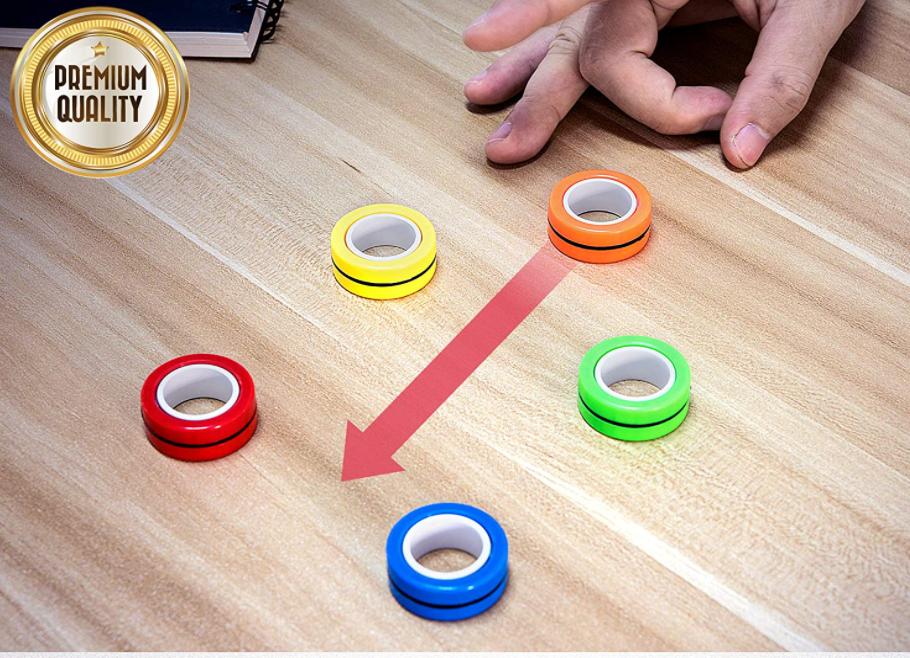 3-Pack - Magnetiska Ringar / Fidget Toys - Magnetkulor