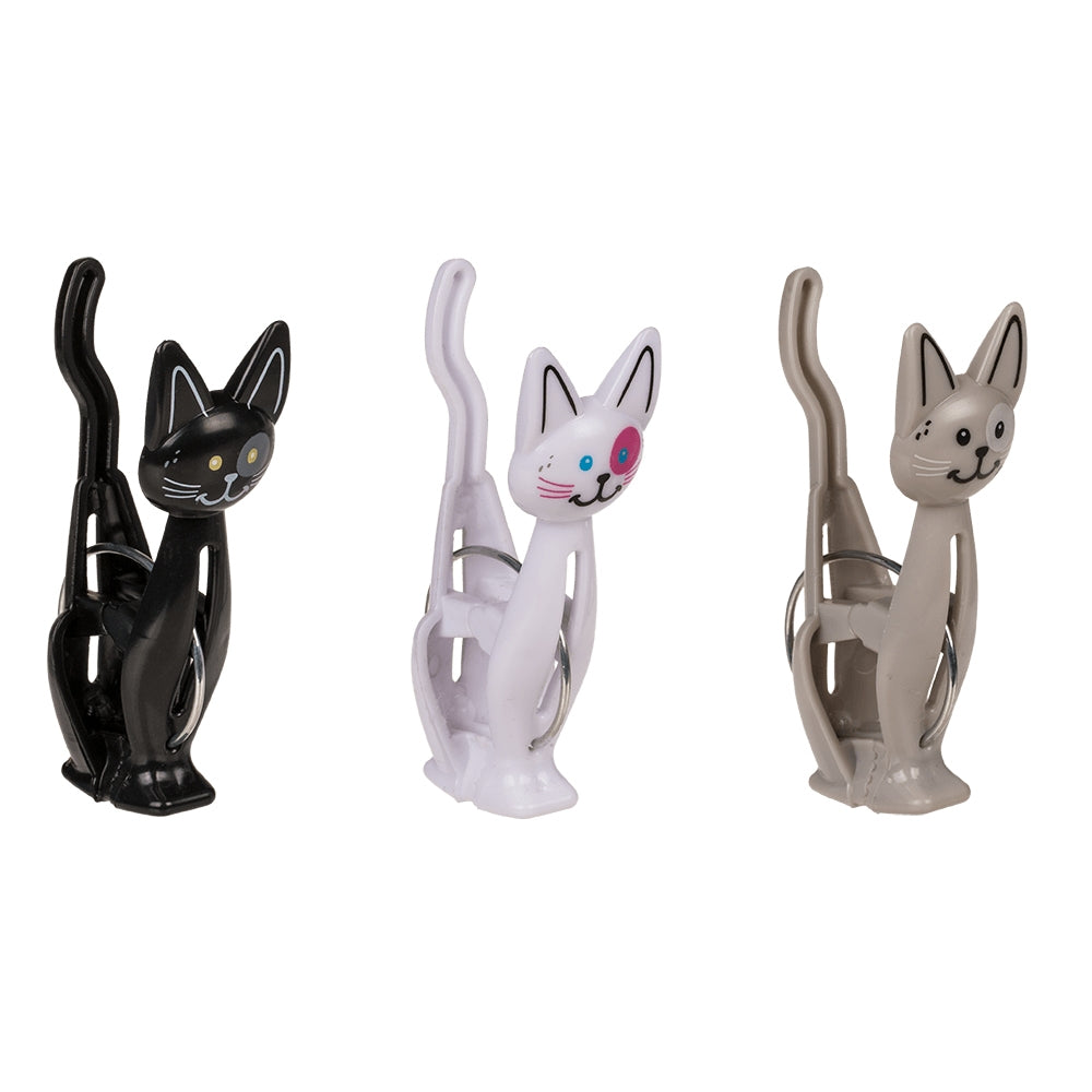 3-Pack - Påsklämma - Klämmor till Påse - Katt