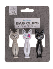 3-Pack - Påsklämma - Klämmor till Påse - Katt