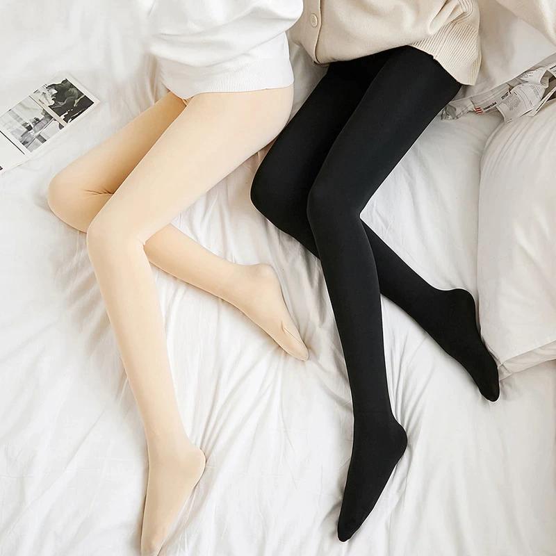 Fodrade Vinter Leggings med Strumpor - Dam - Håller dig varm