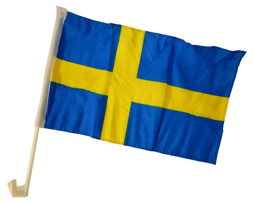Bilflagga med Svenska Flaggan - 2-Pack