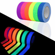 6-Pack - UV Neon Självlysande Tejp Glow in the Dark - 1,5cm x 5m
