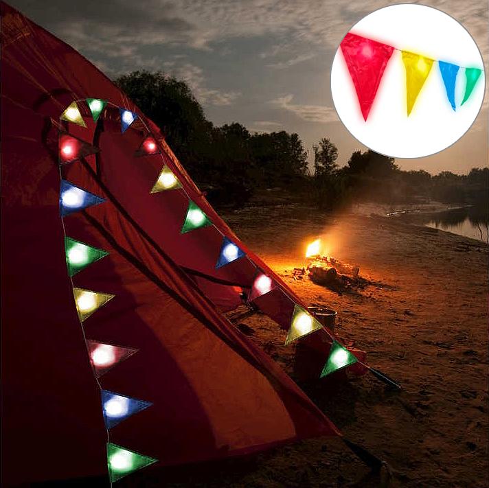 Flaggirlang / Girlang med LED-lampor - 3 meter