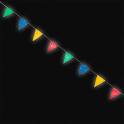 Flaggirlang / Girlang med LED-lampor - 3 meter