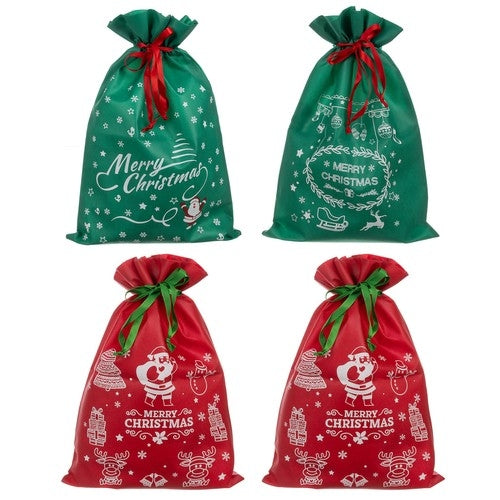 4-Pack Julpåsar / Presentpåse - 45x29cm
