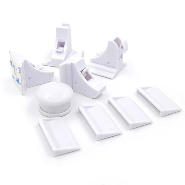 4-Pack - Magnetisk Barnlås för Luckor & Dörr - Lås