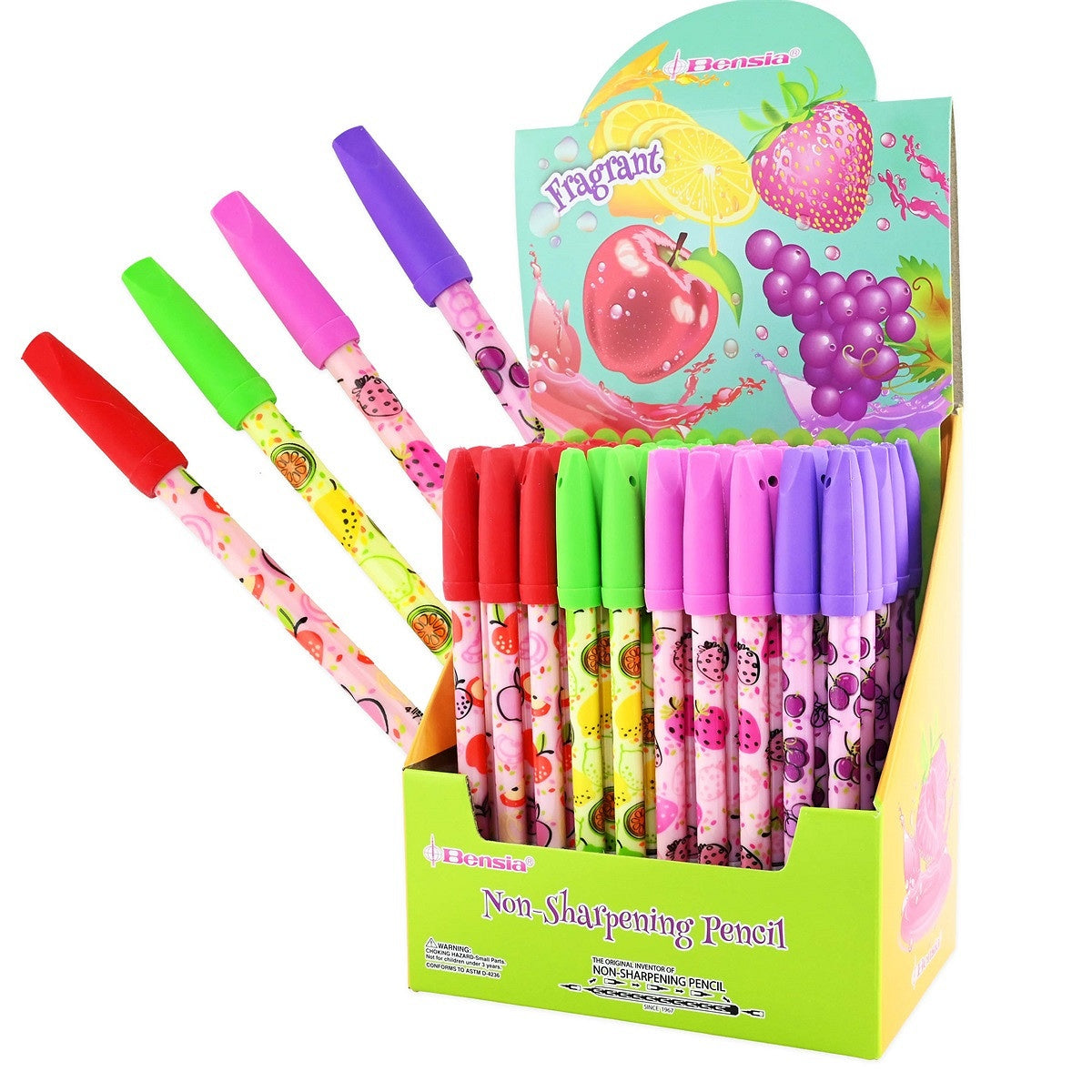 4-Pack - Stiftpenna - Penna med Doftsuddgummi