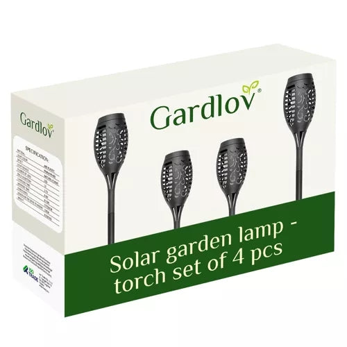 4-Pack - Trädgårdslampa Lykta Solcell