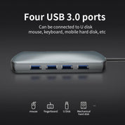 USB-C / Thunderbolt 3 till USB 3.0-Hubb 5-Portar - Macbook