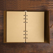 Dagbok / Anteckningsbok 14 cm - Retro Läder - Brun