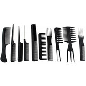 Frisörkammar Set / Hårkam Kit - (10 delar)