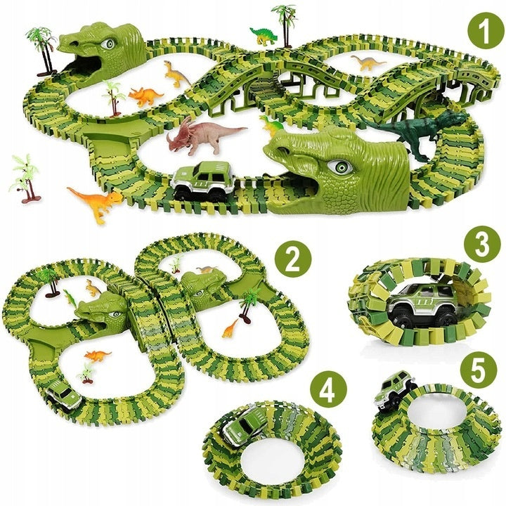 Dinosaurie Bilbana för Barn - 240-Delar