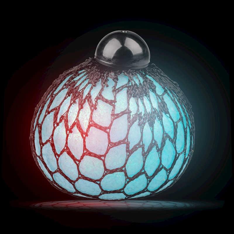 Stressboll Lysande / Klämboll i Nät - Glitter