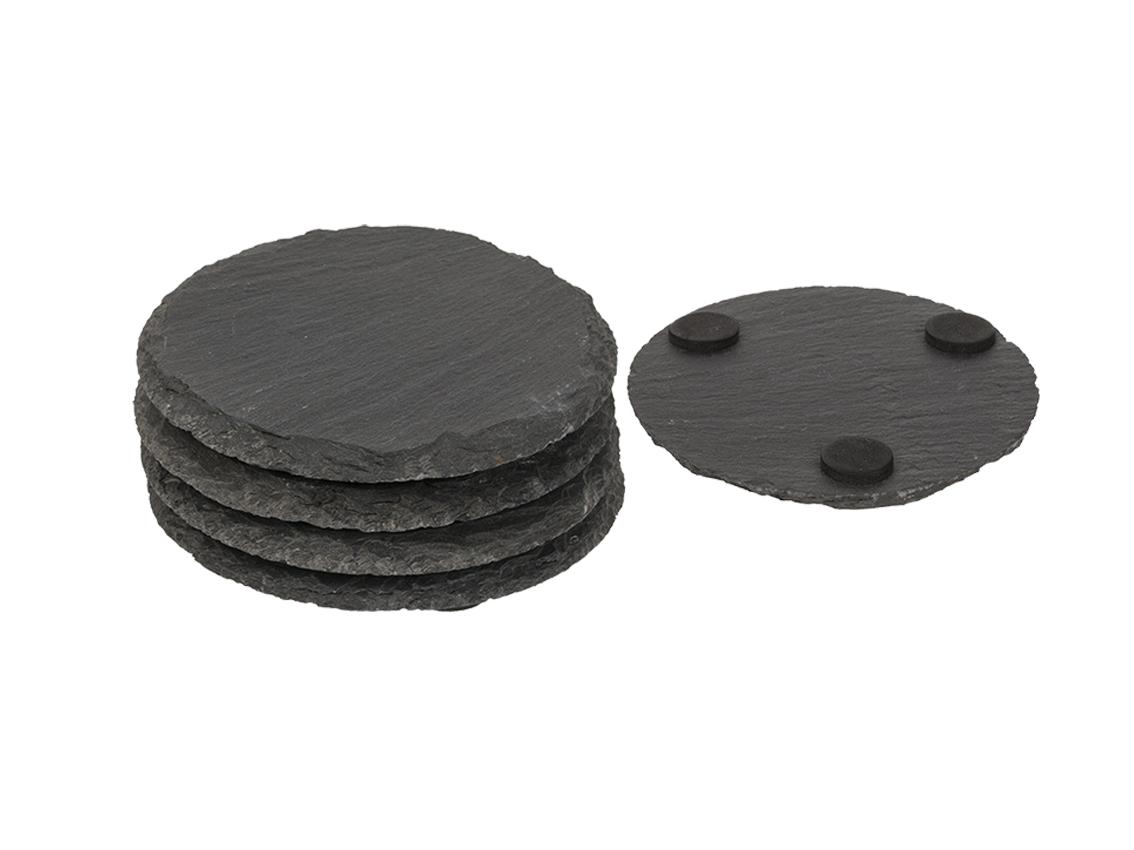 4-Pack - Glasunderlägg Sten / Skiffer - Underlägg till Glas