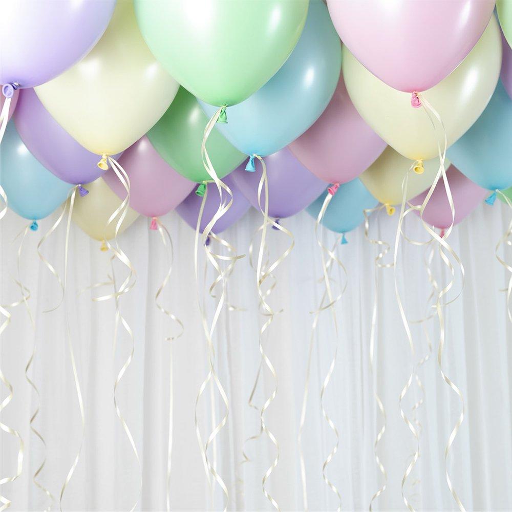 Ballongkit Tak / Ballonger - 30 st - Pastellfärgade