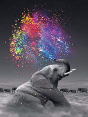 Diamond Painting / DIY 5D Diamantmålning - 30x40cm - Elefant