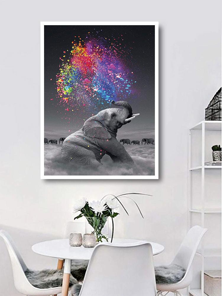 Diamond Painting / DIY 5D Diamantmålning - 30x40cm - Elefant