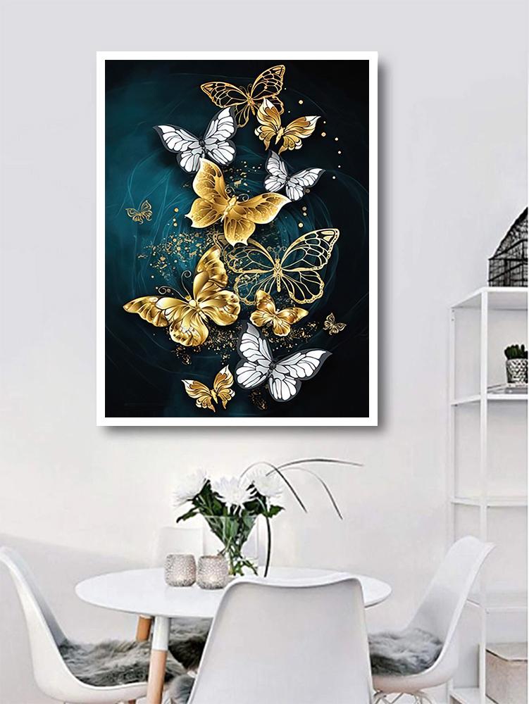 Diamond Painting / DIY 5D Diamantmålning - 30x40cm - Fjärilar
