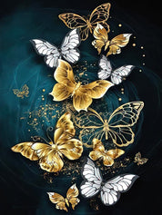 Diamond Painting / DIY 5D Diamantmålning - 30x40cm - Fjärilar