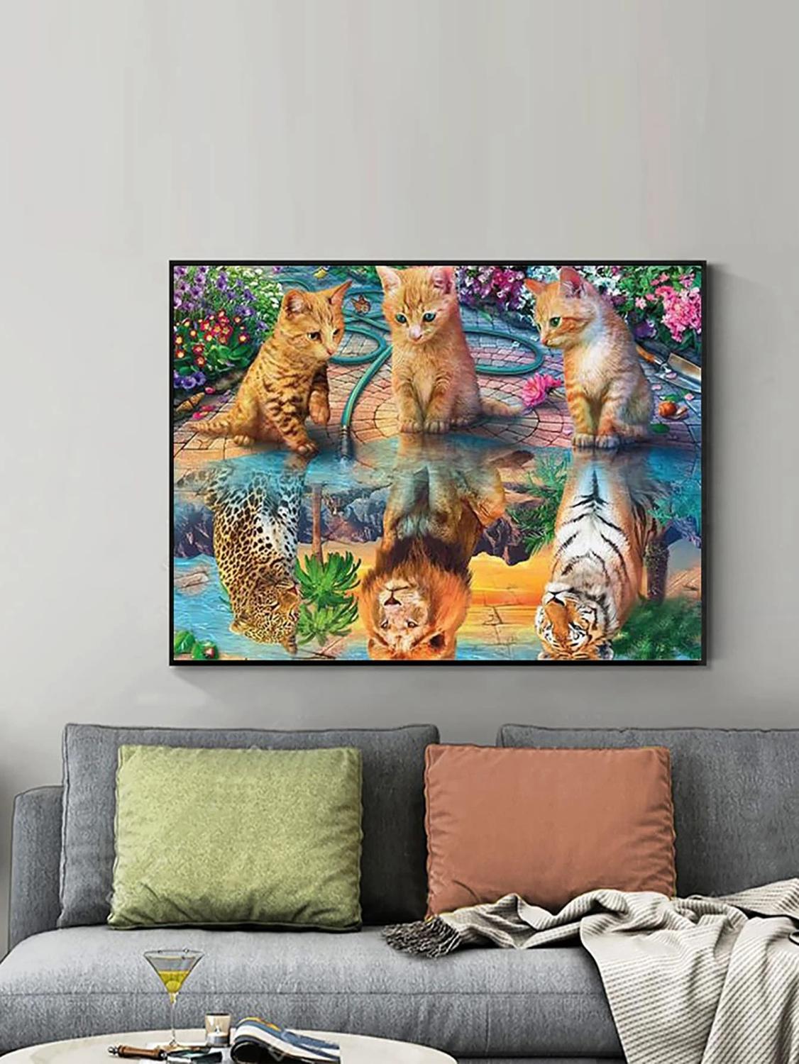 Diamantmålning Katter - 30x40cm