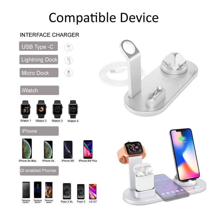 Laddningsstation för Mobil, Apple Watch & AirPods - Induktion