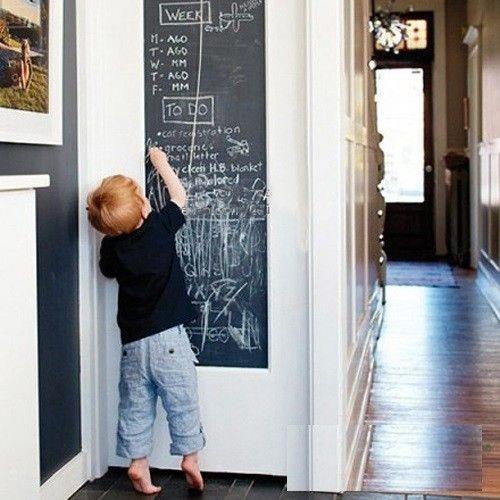 Blackboard Väggsticker med Kritor - Självhäftande Griffeltavla