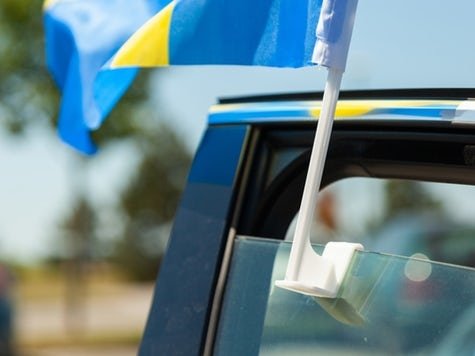 Bilflagga med Svenska Flaggan - 2-Pack