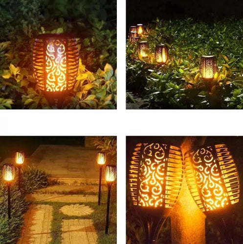 4-Pack - Trädgårdslampa Lykta Solcell