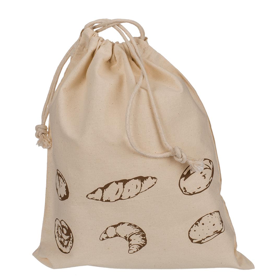 Brödpåse i Bomull - Påse för Bröd - Naturvit - 35 x 29 cm