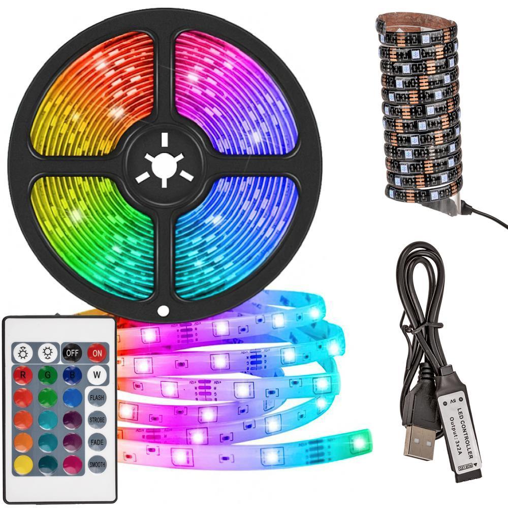 2m LED-Strip Lights med RGB / Ljusslinga / LED-list - USB