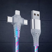 3-i-1 - 2A Laddare LED för iPhone, Samsung, Huawei, Xiaomi m.m.