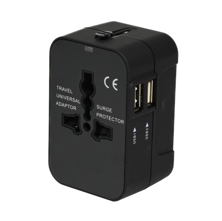 EU/US/UK/AU Reseadapter / Väggadapter med USB - Resa