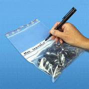 100-Pack - 6x8cm Ziplock / Blixtlåspåsar Skrivfält / Zip Lock