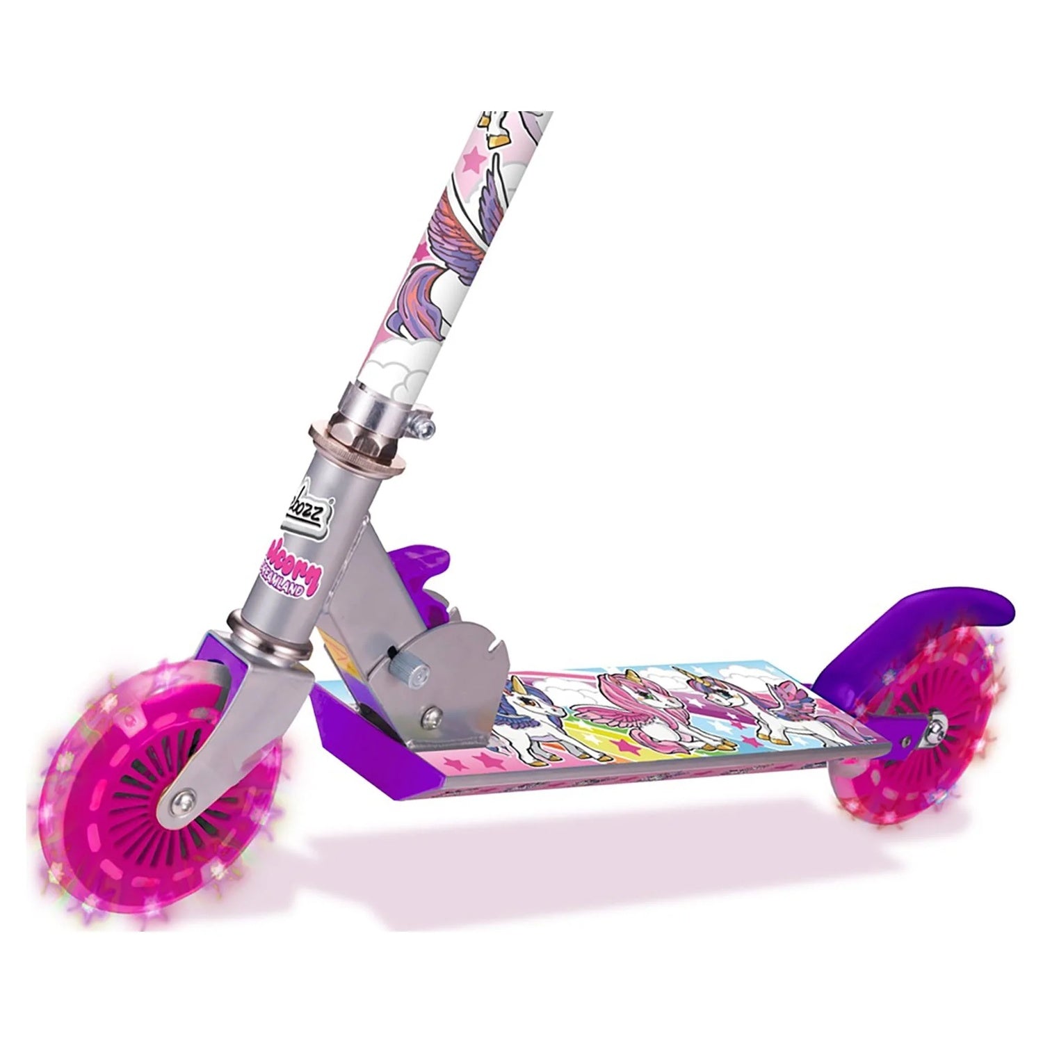 Sparkcykel med LED - Enhörning Scooter för Barn