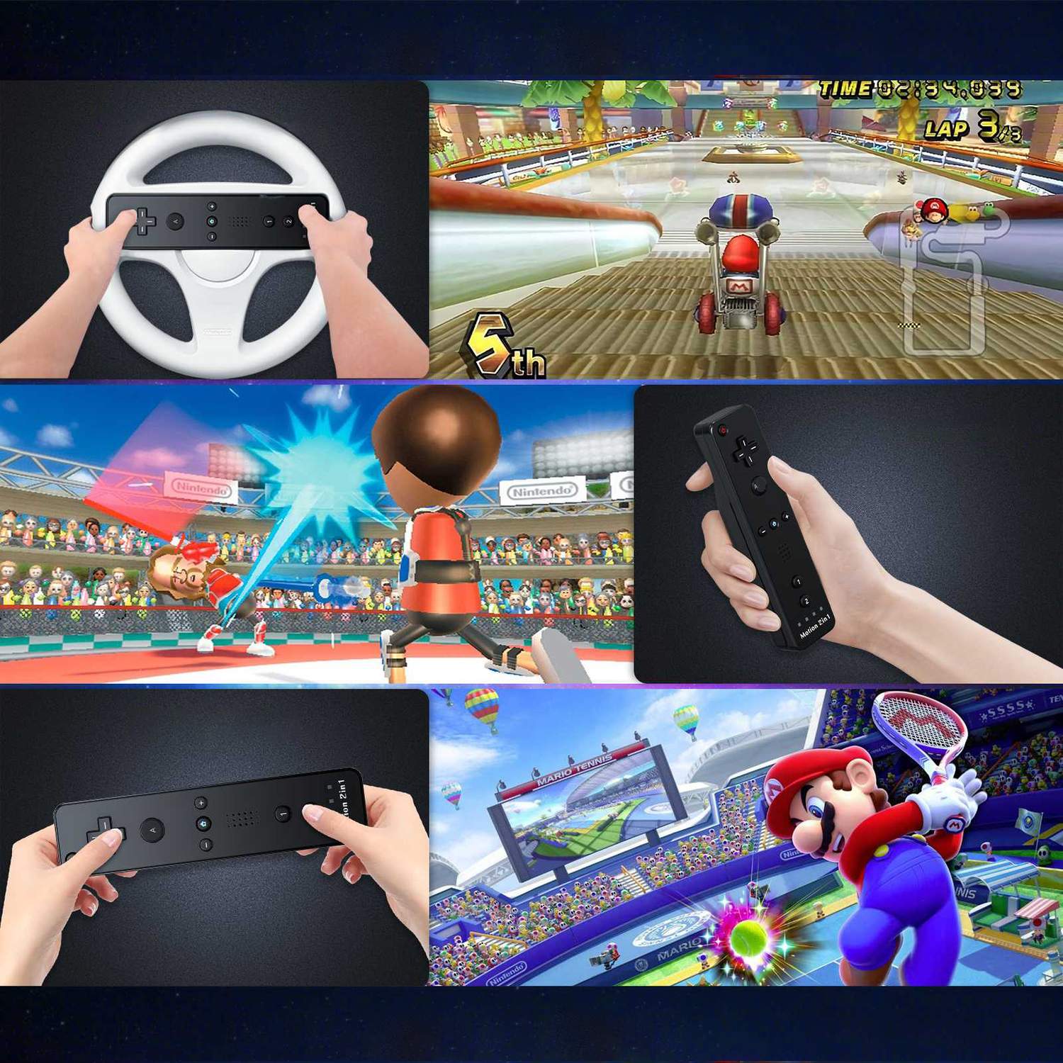 Handkontroll med Motion Plus för Nintendo Wii - Välj Färg!