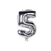Sifferballong / Metallic Ballong 34 cm - Silver