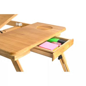 Laptopställ i Bambu - Justerbar Höjd & Vinkel