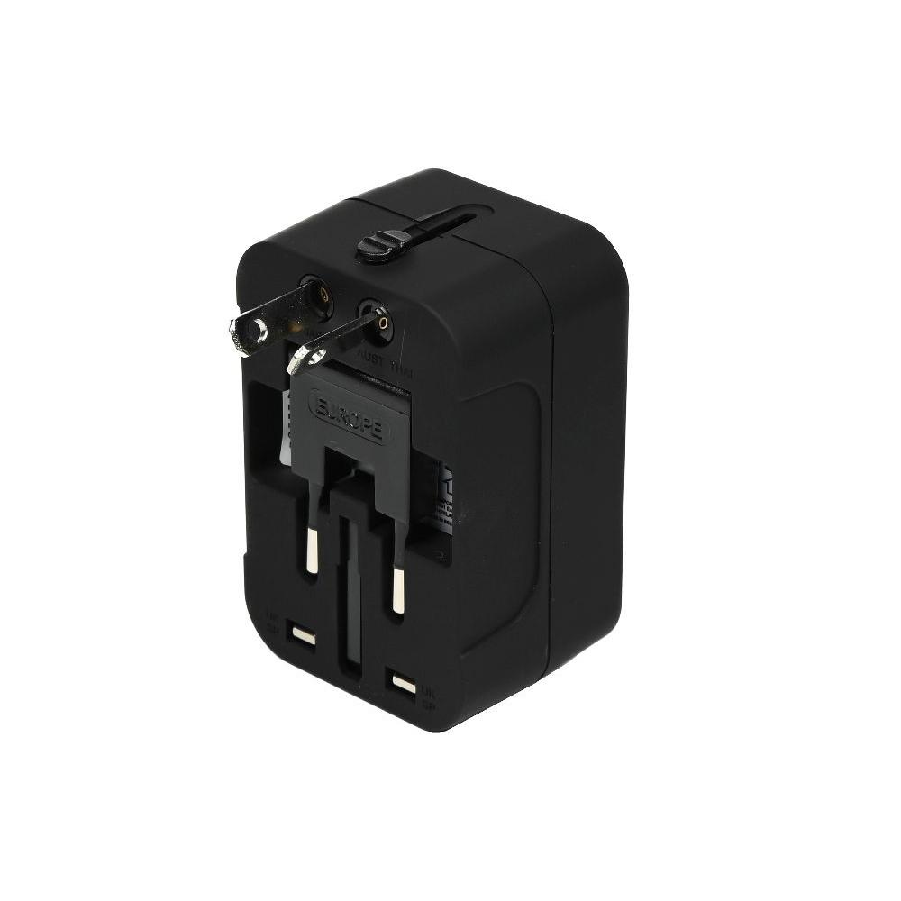 EU/US/UK/AU Reseadapter / Väggadapter med USB - Resa