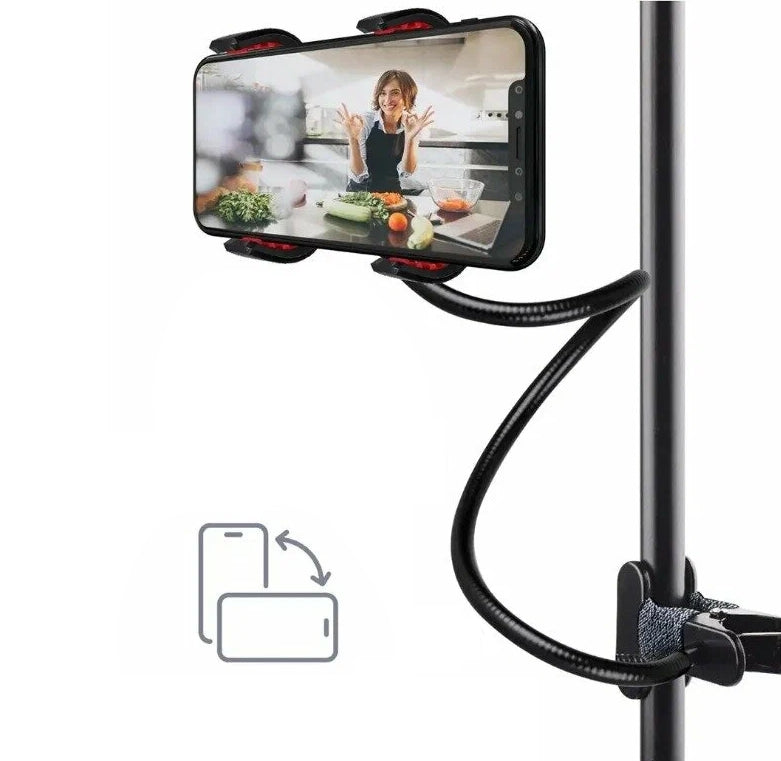 Mobilhållare med Böjbart Stativ & Klämma - 2-Pack