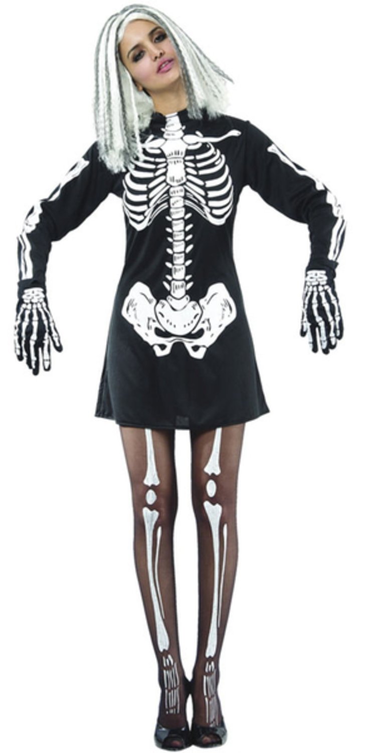 Skelettklänning / Skelett Maskeraddräkt - Halloween & Maskerad