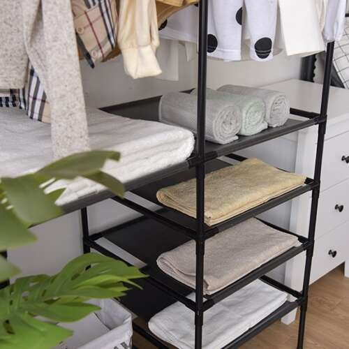 Klädhängare Ställ / Kapphängare med Hyllor - 170cm