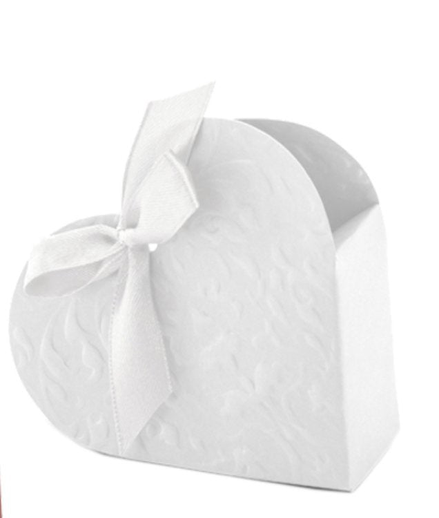 2-Pack - Presentask Hjärta - Ask - Vit