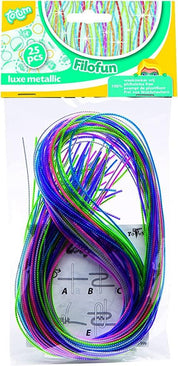 25-Pack - Flätsnören Filofun - Metallic