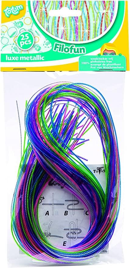 25-Pack - Flätsnören Filofun - Metallic