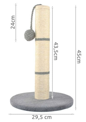Klösträd med Kattleksak / Klöspelare för Katter - 45cm