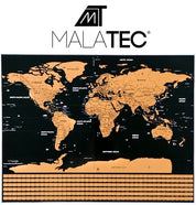Karta med Skrapa med Accessoarer / Scratch Map / Världskarta - 82 x 59 cm