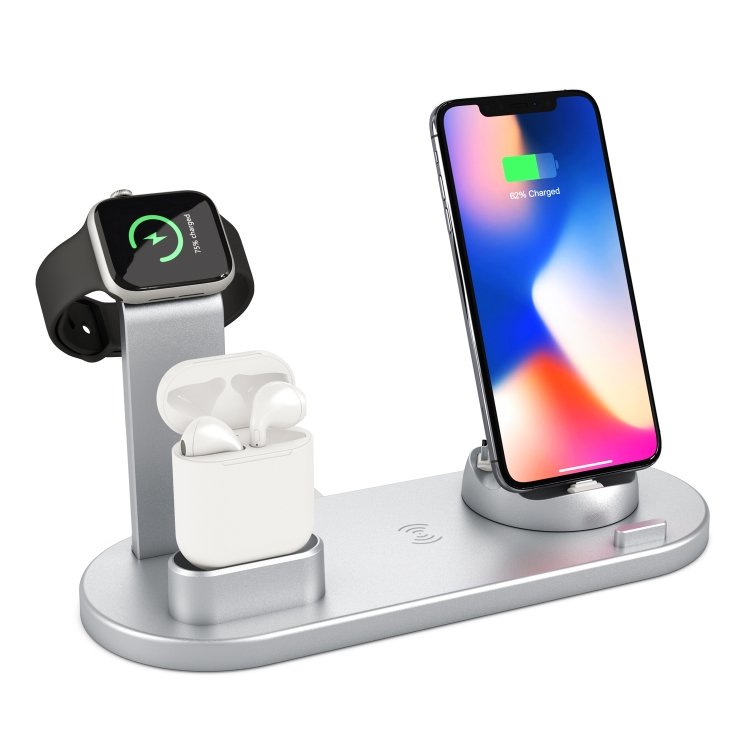 Laddningsstation för Mobil, Apple Watch & AirPods - Induktion
