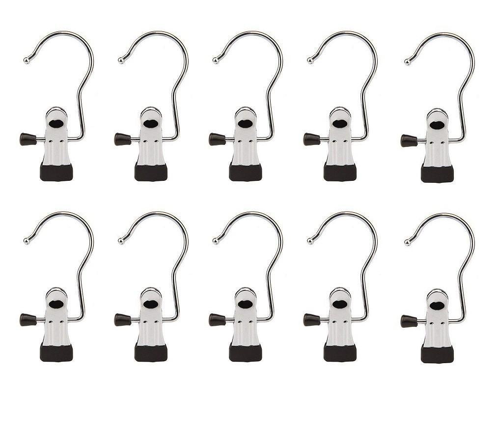 10-Pack - Krok med Klämma / Hängare - Klädhängare